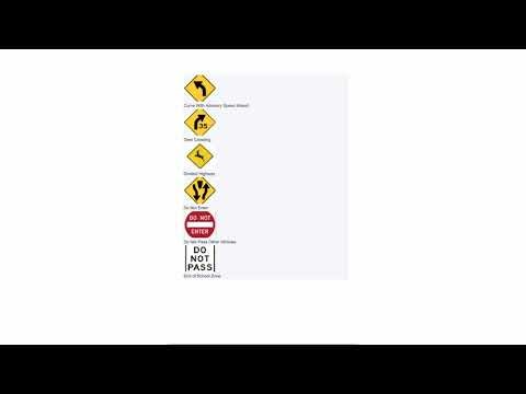 DMV Road Signs IMAGES ILLUSTRATION questions and answers8
