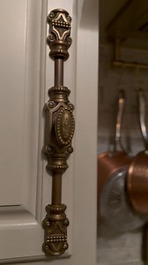 Installed the Cremone bolts on the cabinets today and I love love love them 😍. We customized them to function as regular pulls since full Cremone hardware isn’t compatible with overlay doors. I’ll just be sitting here admiring my cute “lil” Christmas kitchen with its new jewelry. 🤩 | Old Soul Restoration