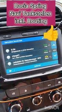 Dacia Spring navigation with charging station display - a step in the right direction 👍