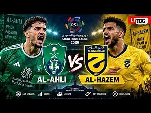 WATCH LIVE: Al-Ahli vs Al-Hazem LIVE | Saudi Pro League 2026 | Match Live Updates & Highlights