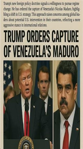 Trump's Shocking Directive: Capture of Venezuela's Leader