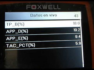 correlación de app E/D parámetros en un scaner código P2138