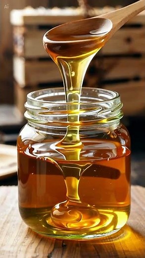Honey Spoon Dip 🍯 | Slow Motion Drip ASMR (Ultra Satisfying Loop) #honey #honeyflow #shorts