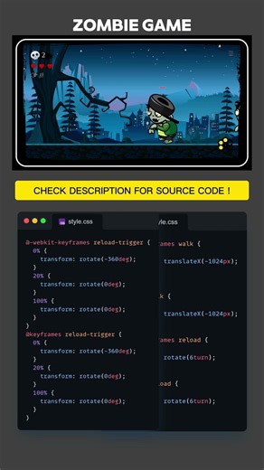 ZOMBIE GAME using HTML CSS Javascript #coding #programming #gaming