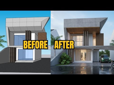 STEP BY STEP TO CREATE 3D MODEL OF FOLDED SMALL HOUSE TO FINAL RENDER WITH AI