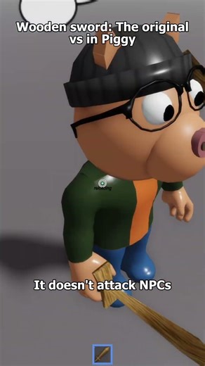 Wooden sword: Original vs Piggy