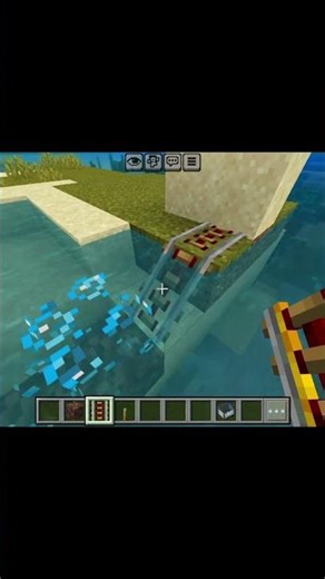Underwater Rail Rocket Jump! 🚀💦 Soul Sand Bubble Column Rail Hack | #minecraft #shorts