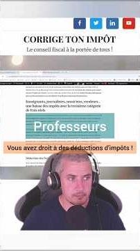 Les professeurs peuvent déduire de nombreux frais de leurs impôts !