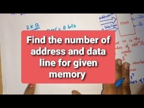 U1 L20 | Address and Data Line Finding of Memory Unit | find the number of address and data lines
