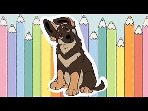 How to Draw DOG GERMAN SHEPHERD Easy for Kids || Draw Your Dog