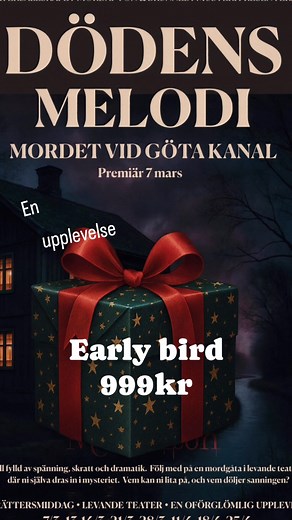 12 reactions · 4 comments | Early Bird! Till 23 december. | Mordafton -mordgåtor i Östergötland | Facebook