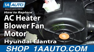 How To Install AC Heater Blower Fan Motor 2001-06 Hyundai Elantra
