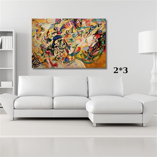 Panoramic Wassily Kandinsky Composition VII Inspired Canvas Wall Art,abstract Colorful Circles Painting,bauhaus Style Decor,mid Century Art - Etsy UK