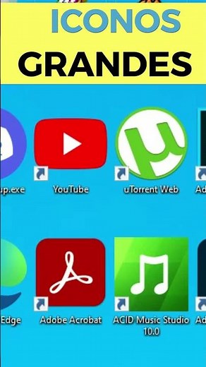⚡ICONOS GRANDES o pequeños en WINDOWS #short