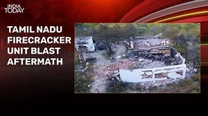 Video: Drone footage shows aftermath of firecracker unit blast in Tamil Nadu
