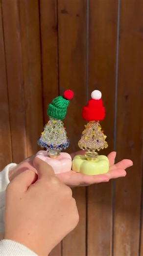 Handmade Rotating Glass Christmas Tree – Ceramic Base, Holiday Decor - Etsy