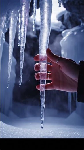 Breaking glass icicle formation
