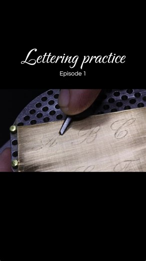Y’all said you wanted a lettering series, so we’re doing it! We’re starting off our practice plate series with script lettering. Script is very popular, and it’s harder than it looks. The fine lines have to be as perfect as possible, or the whole letter looks wrong. What fonts would you like to see us engrave in the future? #handengraving #letteringvideo #engraving #practicemakesprogress #videoseries