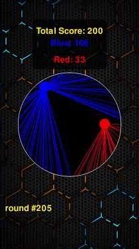 Who Will Win? Red or Blue? Round 205 #colorbattle #hypnotic #relaxing #pygame #python #satisfying