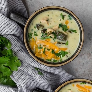 Creamy, with just a touch of heat, chile relleno soup with chicken will warm you up from the inside out. If you love chiles rellenos, cheese stuffed poblano peppers, you’ll love this soup. RECIPE: https://www.rachelcooks.com/2020/09/21/chile-relleno-soup/ | Rachel Cooks