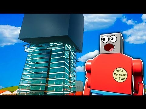 Giant Cube Collapses Lego Tower in Brick Rigs Tower Survival!