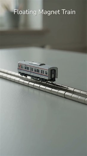 🧲 Floating Magnet Train — How Does Magnetic Levitation Work? 🚆 #sciencefacts #didyouknow #physics