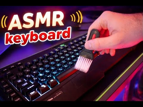 ASMR keyboard cleaning