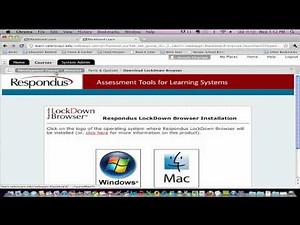 Setting Up Respondus Lockdown Browser