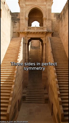 🎬 Chand Baori — India's 3,500-Step Inverted Pyramid #shortsfeed #didyouknow #illustration