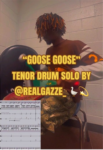 “GOOSE GOOSE” - TENOR DRUM SOLO BY @Santana Pinkney - Bass Drummer 🪿💫 #percussionist #drummersofinstagram #percussion #musiciansofinstagram #drummer