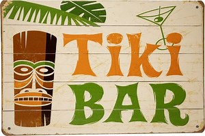 Wandbord - Totempaal bar - Metalen wandbord - Mancave - Mancave decoratie - Tiki -... | bol