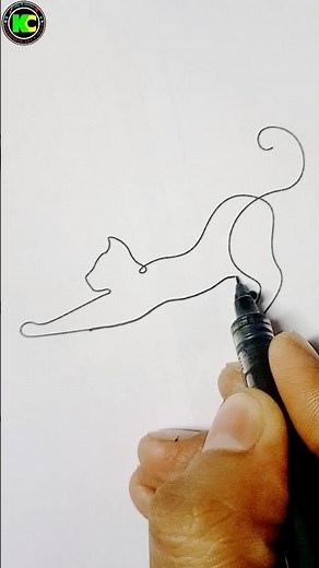 One Line Drawing Magic 😍 | Simple Continuous Line Art That Will Blow Your Mind #shorts