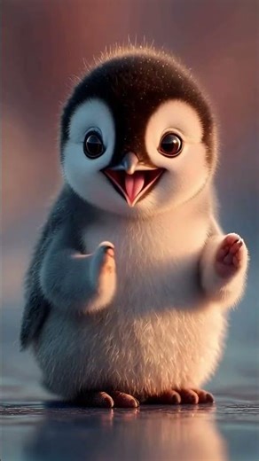 baby penguin dance❣️😃 #cartoon #dog #dog #friends #ai #kids