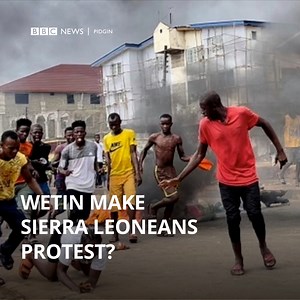 On Wednesday, 10 August, protest bin happen for Freetown di capital of Sierra Leone 🇸🇱 and some oda cities ontop high cost of living and oda issues like corruption. Ova 130 pipo chop arrest and reports say e reach up to 27 pipo wey die including police. In response, President Julius Maada Bio don reduce di cost of fuel but part of di demands of di demonstrators be say make di president no run for re-election for di next year elections. Correction: For di video we say, na like 8 million pipo de
