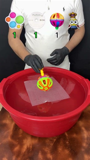 Tiny Tissue, Real Result 😲 Will the Toy Sink or Float? Simple Science Experiment #Shorts #satisfying