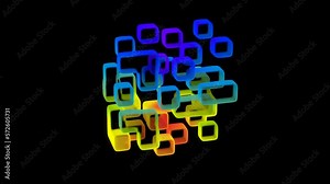 looped 3d animation. symbolic representation of a technological or intellectual process