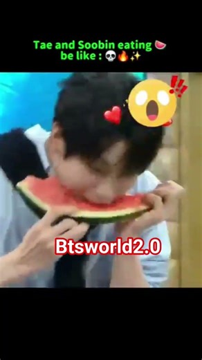 Bts Eating Watermelon Normally vs Taehyung and Soobin's way #viral #subscribe #btasarmy #popular