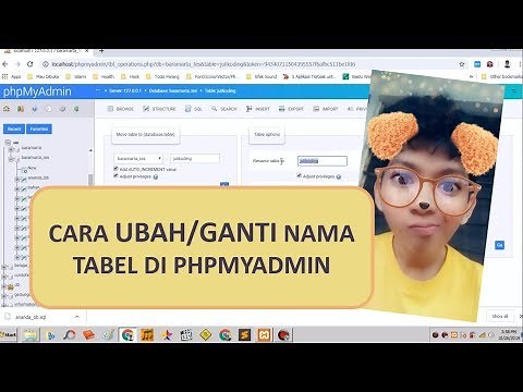 CARA UBAH/GANTI NAMA TABEL di PhpMyAdmin