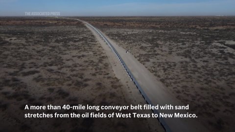 This 'Dune' isn't fiction. It's the longest conveyer belt in the US and moving sand in Texas.
