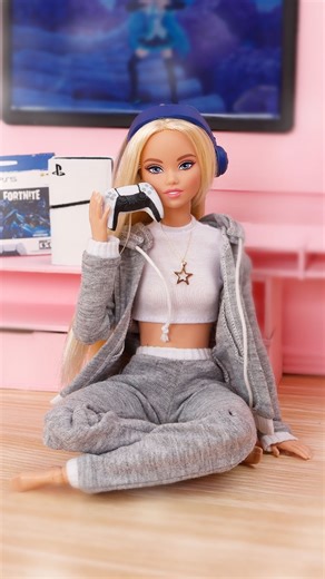 EverythingDolls | Making Barbie a PS5 🎮✨ white or pink? #barbie #dolls #miniature #ps5 #playstation #3dprint #dollcollecting #everythingdolls | Instagram