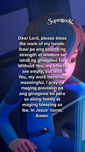 SuperNote: Always acknowledge God in everything you do, whether big or small. 🙌🏼✨💯 #PrayerReel #TodaysPrayer #StrengthFromGod #ToGodBeTheGlory | Batang Superbook
