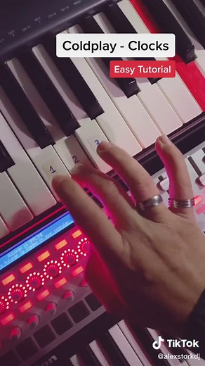 Clocks #tutorial #piano #easytutorial #lesson #beginner | clocks piano