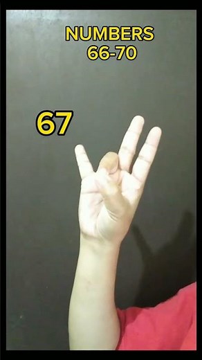 SIGN NUMBERS 66-70 IN ASL | AMERICAN SIGN LANGUAGE #signlanguage #beginners