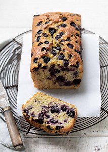 Blueberry Loaf Cake with Cornmeal