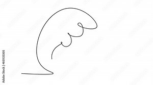 Natural disasters Concept. Single line draw design. Full length animation illustration. High quality 4k footage.