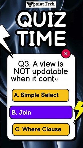 MySQL Quiz | MySQL Practice Questions | Tpoint Tech