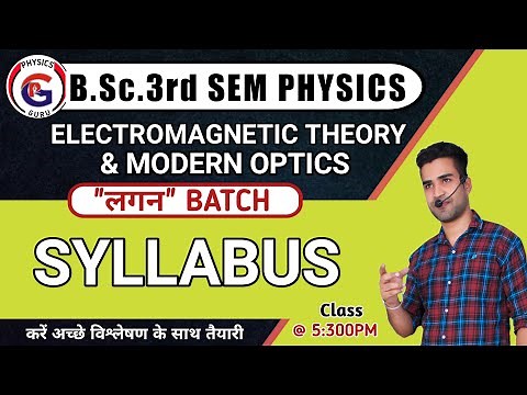 SYLLABUS | B.Sc. 3rd Sem Physics | ELECTROMAGNETIC THEORY