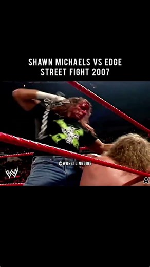 Shawn Michaels vs Edge 🔥 Raw 2007 Street Fight! #wwe #shawnmichaels