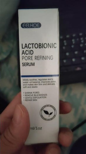 Lactobionic Acid Pore Refining Serum reduces roughness