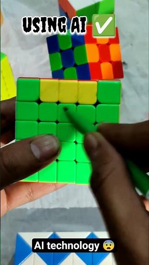 5by5 cube solve by using Ai 😱 l ai tricks l #cube #shortclips #video